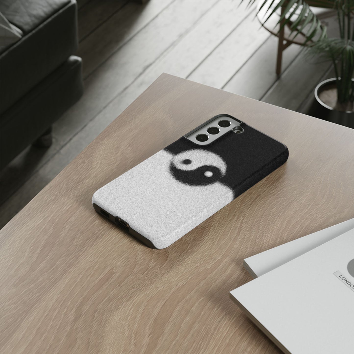 Yin Yang Phone Case - Tough Cases for Minimalist Vibes, Smartphone Cover, Unique Gift, Black and White Design, Modern Aesthetic